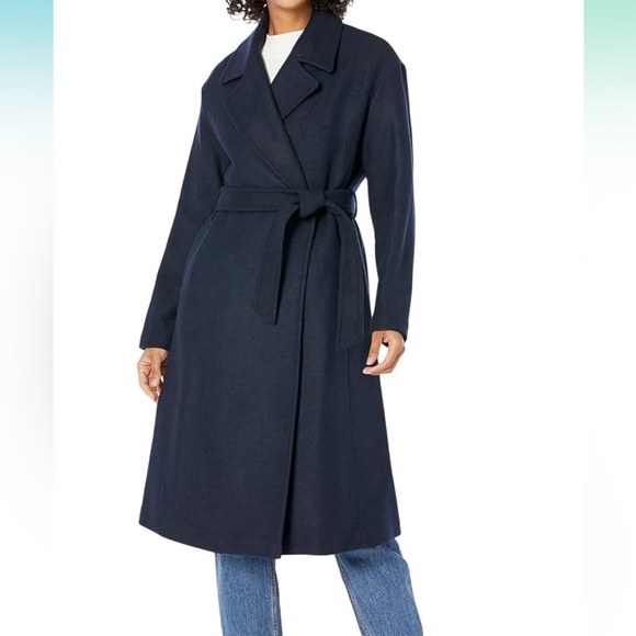 PEA COAT Cole Haan Signature NWT
Flared Belted Wool Blend 
Trench Coat - Picture 2 of 8